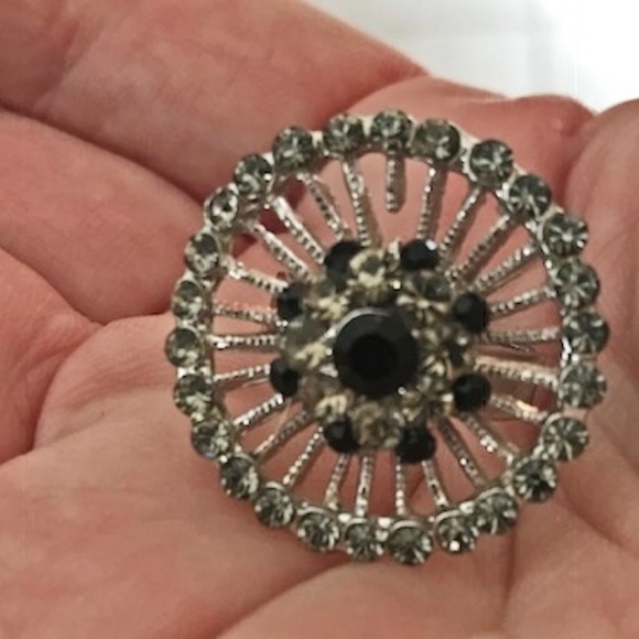 Starburst Ring Adjustable Retro Crystals Trendy - Picture 3 of 7
